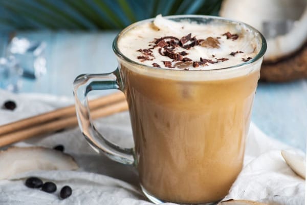 iced coconut latte